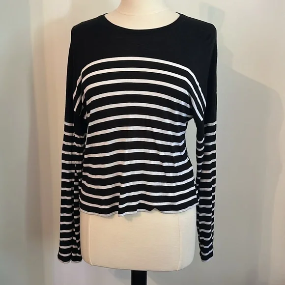 La Ligne x 2 Bundle Striped Long Sleeve T Shirts S / M - Picture 8 of 14